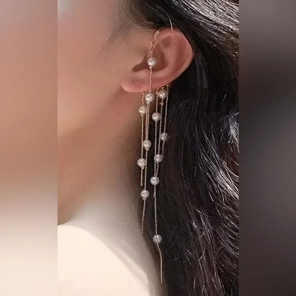 Pearl Drop Ear Cuff #2425